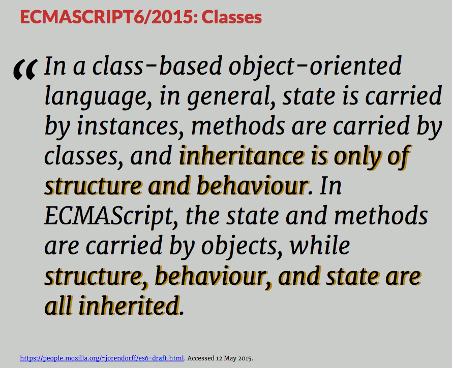 Explains the difference betweetn JavaScript and classical class programming